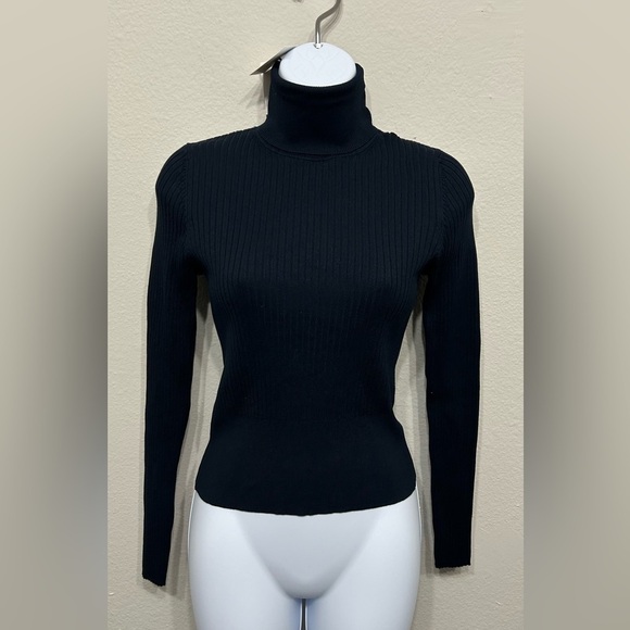 Zara Turtleneck Long Sleeve Size M Color Navy blue NWT - Picture 1 of 5
